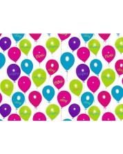 Подаръчна хартия Susy Card - Цветни парти балони, 70 x 200 cm -1